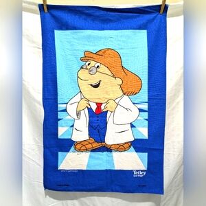 Vintage Tetley Tea Bags Kitchen Towel Gaffer Tea Folk 100% Cotton Collectable